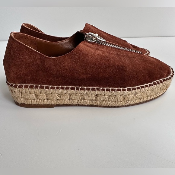 ✨ALEXANDER WANG Devon Front Zip Suede Espadrille Loafers Size 37 - Picture 3 of 10